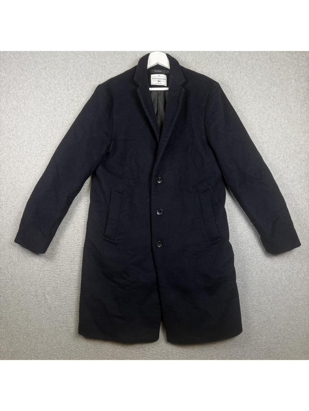 The Australian Women's Size 6 Premium Merino Wool Blue Overcoat Jacket